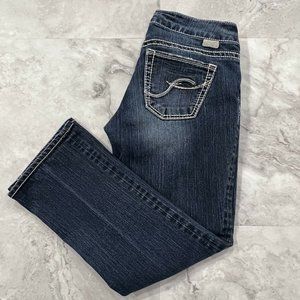 SILVER JEANS Women's Suki Capri Denim Blue‎ Jeans Size 27